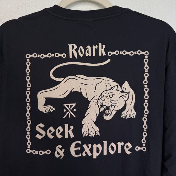 Roark Shirt Mens Small Seek Explore Panther Graphic Long Sleeve Tee Skater Top - Picture 8 of 11